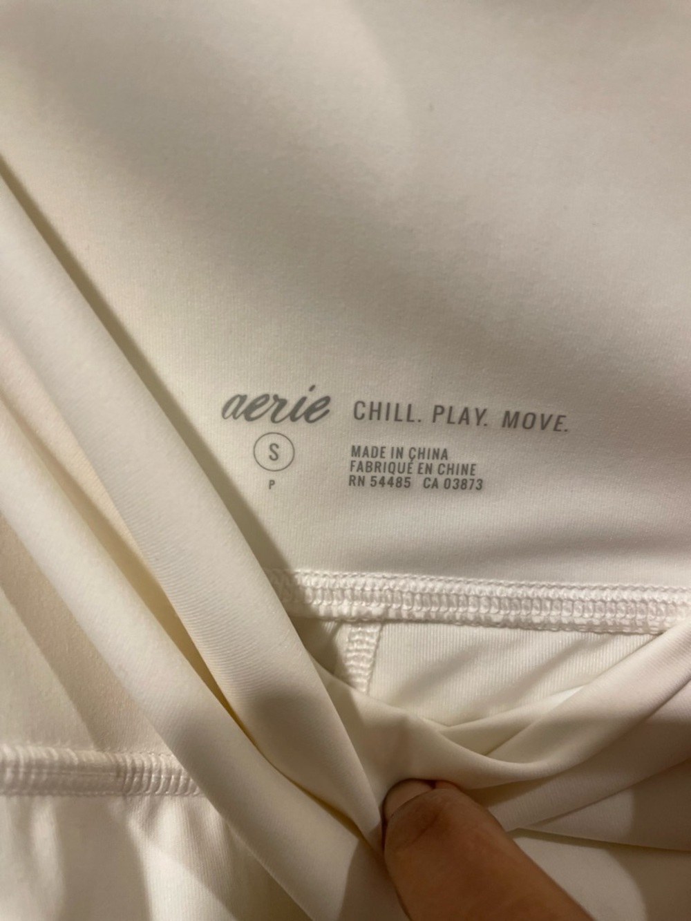 aerie High-Rise White/cream Bike Shorts with Side Pockets. Sz S - Picture 2 of 6